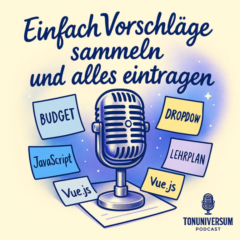 TU003-Einfach Vorschläge sammeln und alles eintragen